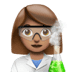 👩🏽‍🔬 woman scientist: medium skin tone display on Apple